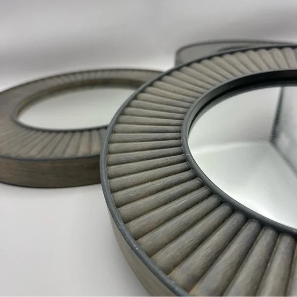 Round Gray Wall Decor Mirrors Set - Picture 7 of 7